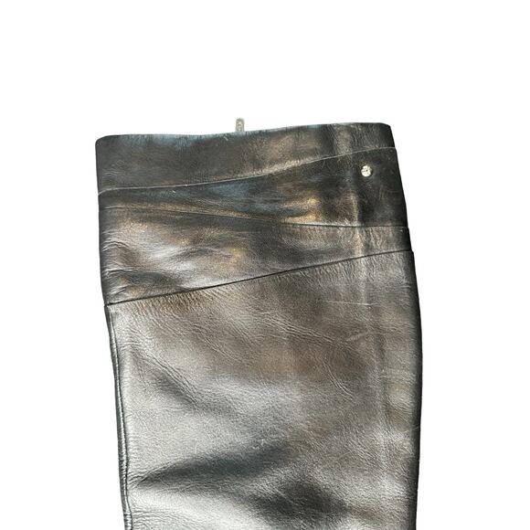 Pikolinos Boots Witchy Whimsigoth Basic Black Leather Zip Knee High Size 10 1/2 - Picture 4 of 13